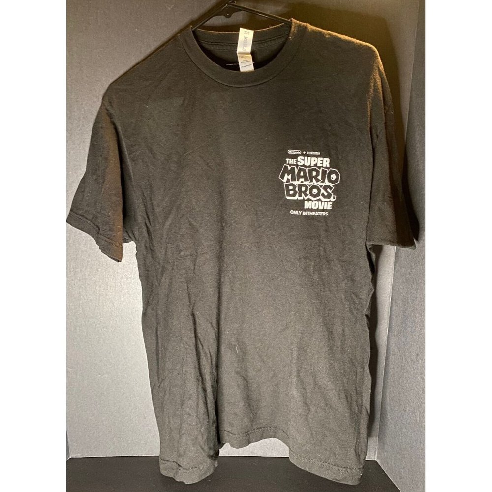 Nintendo The Super Mario Bros. Movie 2023 Promo Black T-Shirt L OFFICAL Tee